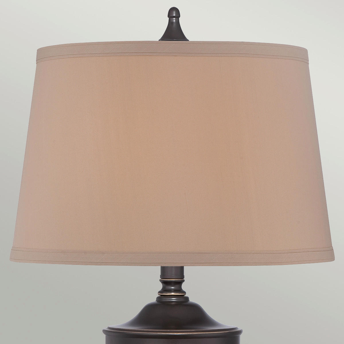 BORDSLAMPA QZ-Dennison-PB 43.2/80 cm   - bronsfärgad, Klassisk, metall/glas (43.2/80cm) - Elstead Lighting