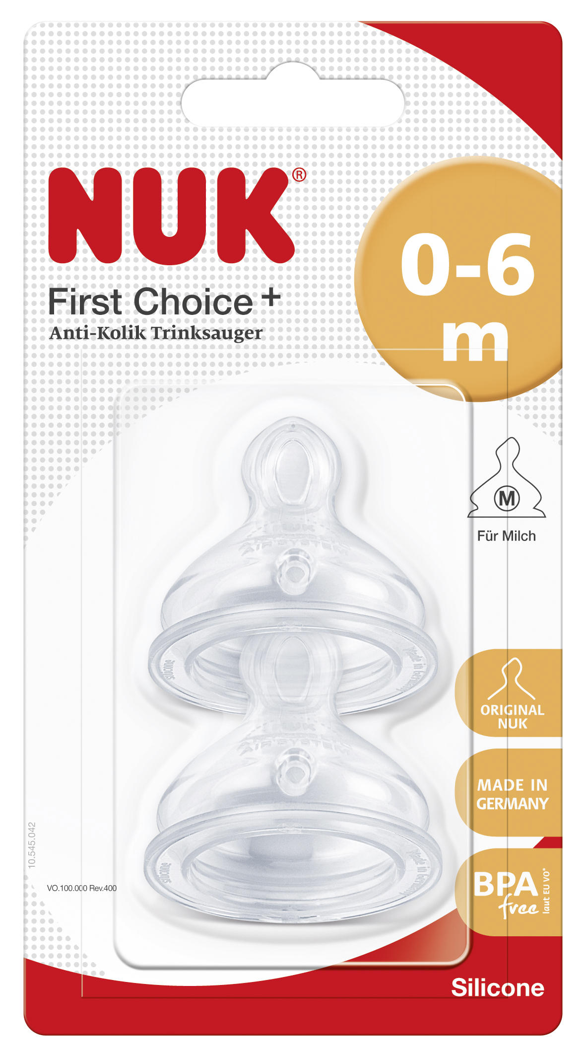 FLÄSCHCHENSAUGER  - Klar, Basics, Kunststoff (4,6/9,2/17,3cm) - NUK
