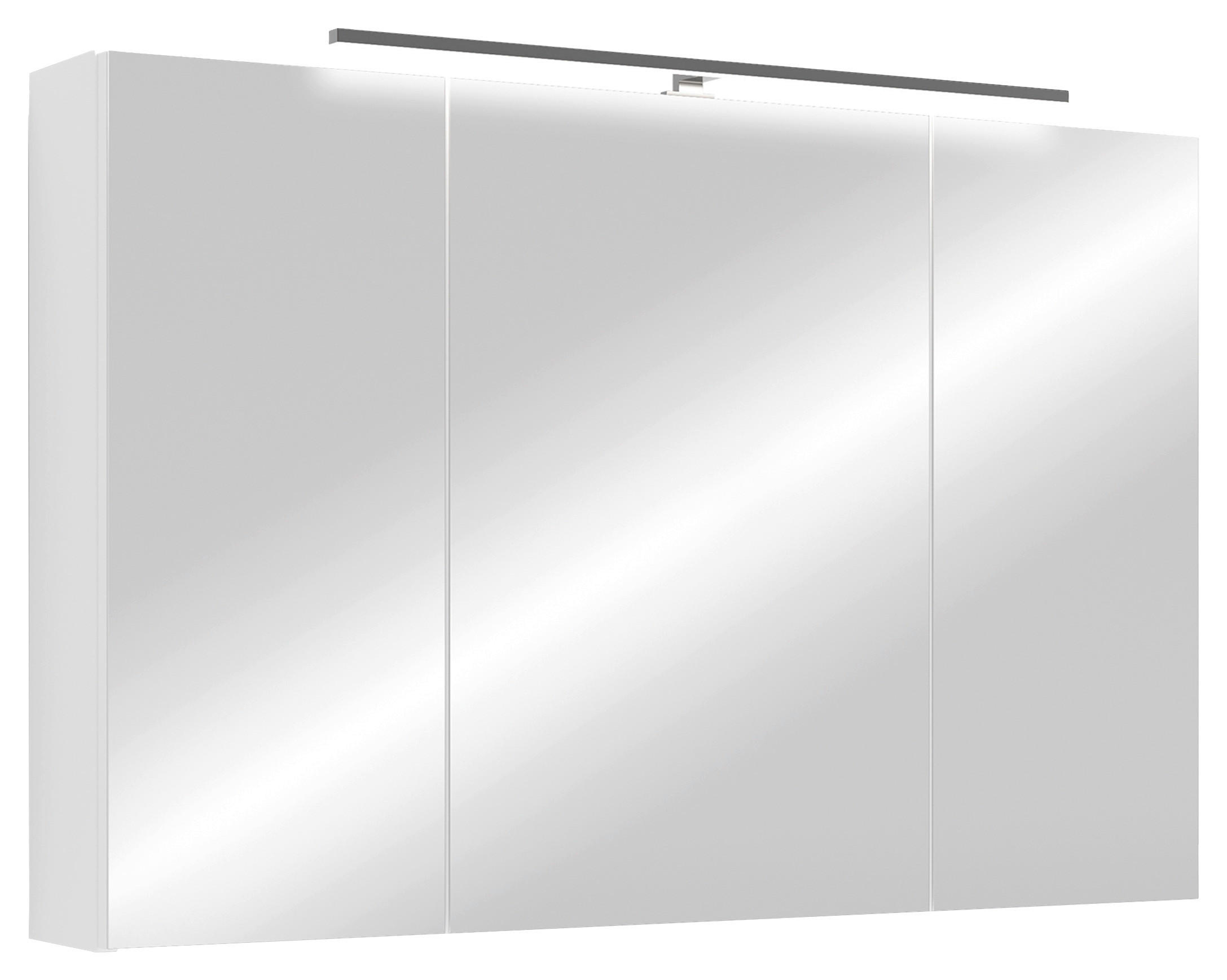 SPIEGELSCHRANK 90/60/20 cm  - Weiß, MODERN, Glas/Holzwerkstoff (90/60/20cm) - MID.YOU