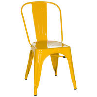 STOL stål  - gul, Basics, metall (44/84/54cm) - MID.YOU