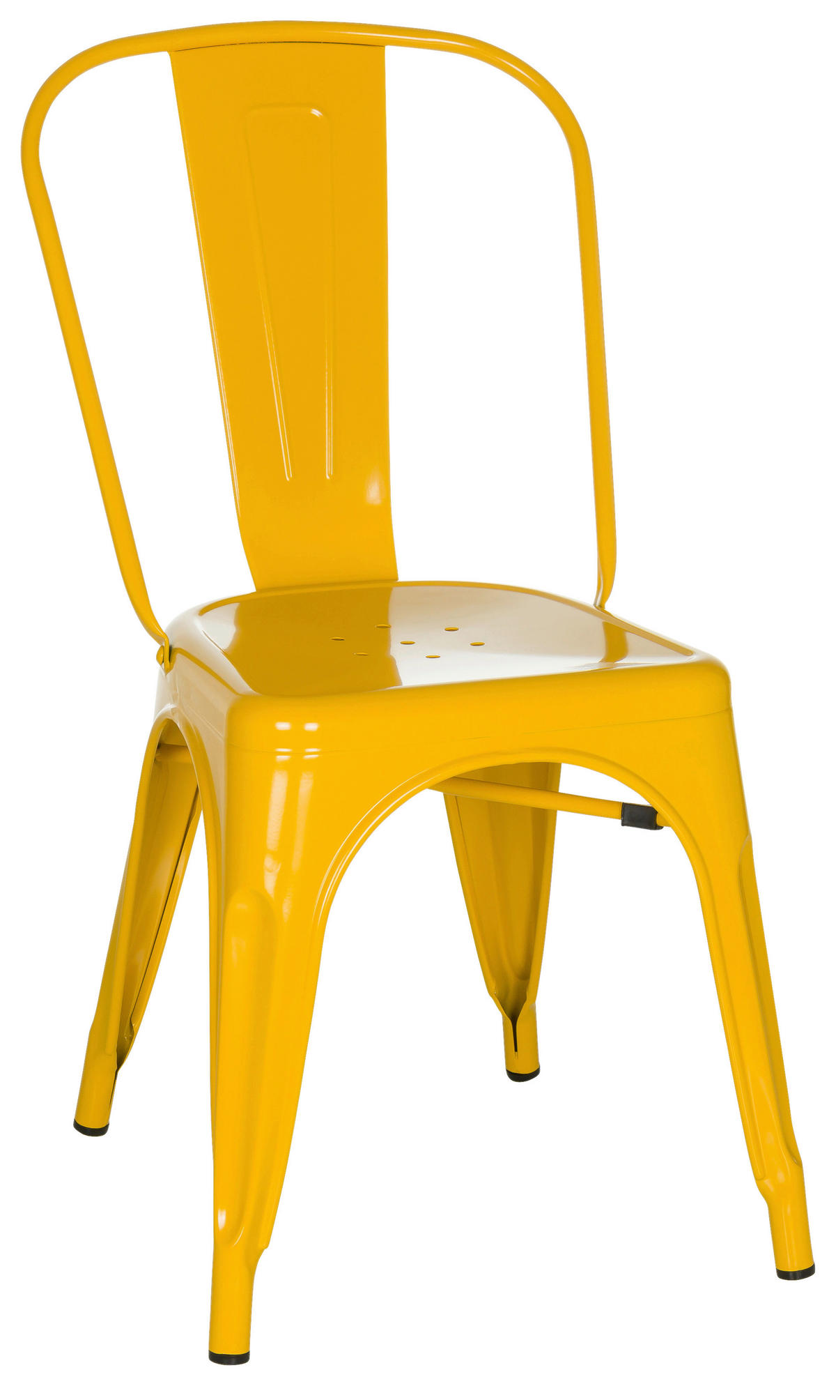 STOL stål  - gul, Basics, metall (44/84/54cm) - MID.YOU