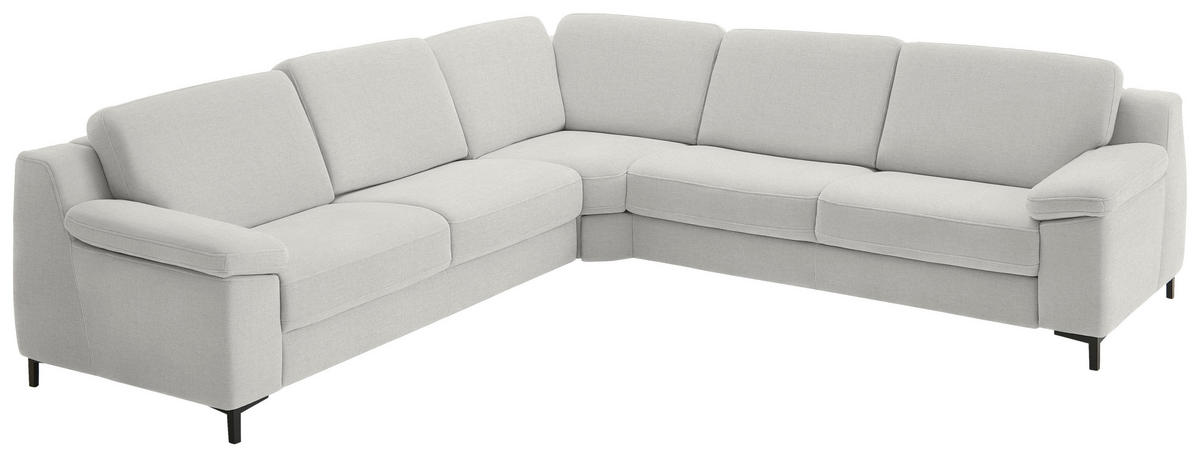 ECKSOFA Chenille Naturfarben  - Schwarz/Naturfarben, Design, Textil/Metall (278/278cm) - Valdera