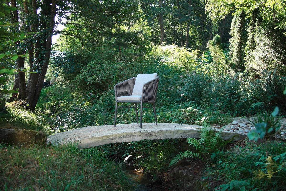 GARTENGARNITUR   - Akaziefarben/Grau, Basics, Holz/Kunststoff (180/90/76cm) - Gardenson