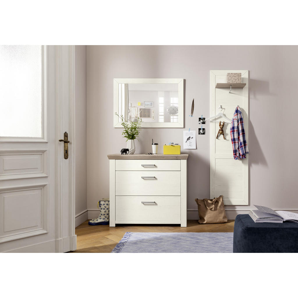 Thumbnail - SetOne by Musterring Schuhschrank, Eiche, Pinien, Metall, 2 Fächer, 1 Schubladen, 105x93.4x42.2 cm, Typenauswahl, Beimöb...