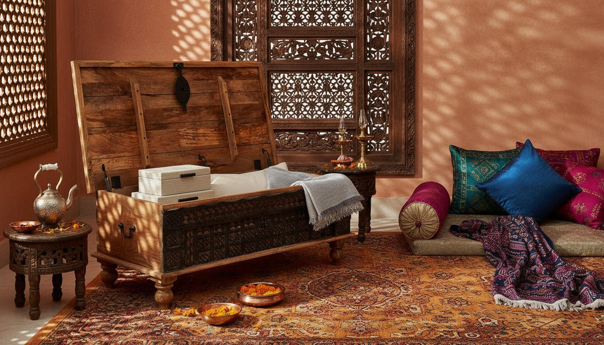 COUCHTISCH Mangoholz massiv 120/60/45 cm rechteckig Naturfarben  - Anthrazit/Naturfarben, Trend, Holz/Metall (120/60/45cm) - Landscape