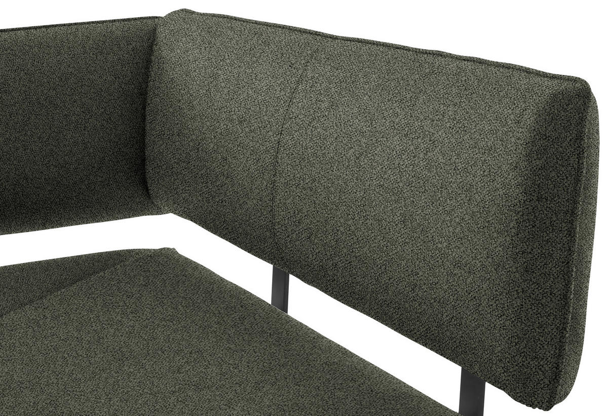 ECKBANK 190/150 cm  in Anthrazit, Schwarz  - Anthrazit/Schwarz, MODERN, Textil/Metall (190/150cm) - Cantus