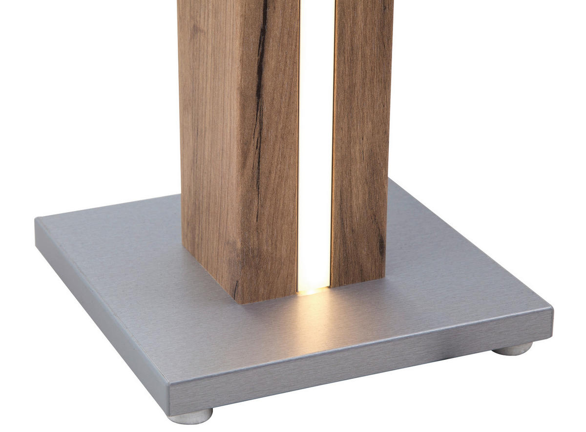 STEHLEUCHTE 40/27/150 cm    - Silberfarben/Weiß, Design, Holzwerkstoff/Textil (40/27/150cm) - Globo