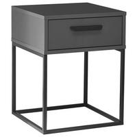 NACHTSCHRANK 40/52/38,5 cm  - Schwarz/Graphitfarben, MODERN, Holzwerkstoff/Kunststoff (40/52/38,5cm) - Livetastic