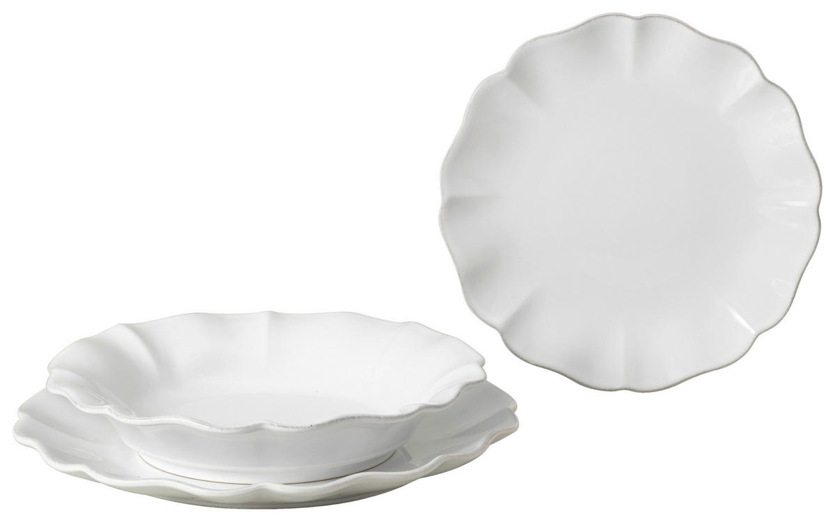 KOMBISERVICE Weiß ROSA 3-teilig 1 Personen  - Weiß, Basics, Keramik - Costa Nova