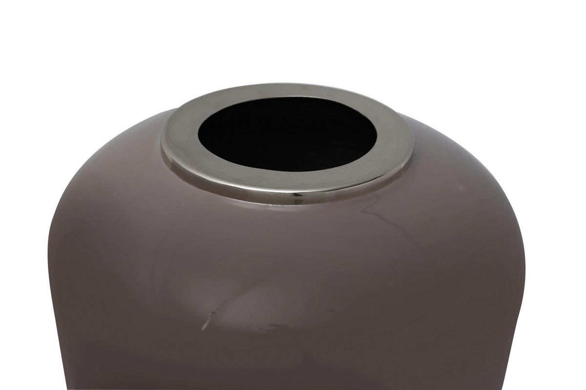 BODENVASE  - Silberfarben, Trend, Metall (30/91cm) - Kayoom