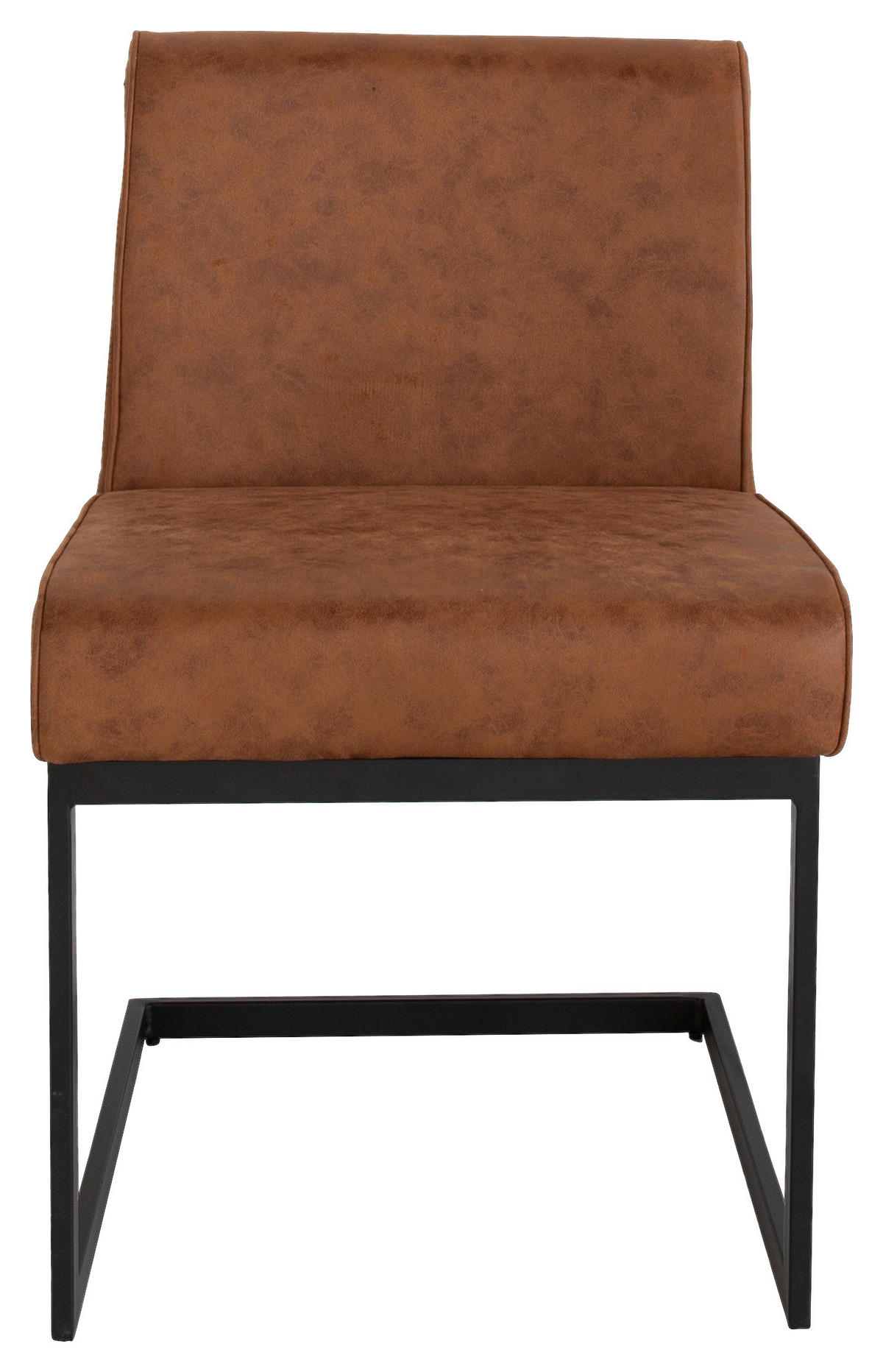 SCHWINGSTUHL-SET 2 Stück  in Mikrofaser  - Cognac, KONVENTIONELL, Textil/Metall (53/81/61cm) - MID.YOU