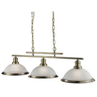 HÄNGLAMPA Bistro 100/82/28 cm  - vit/mässingsfärgad, Design, metall/glas (100/82/28cm)