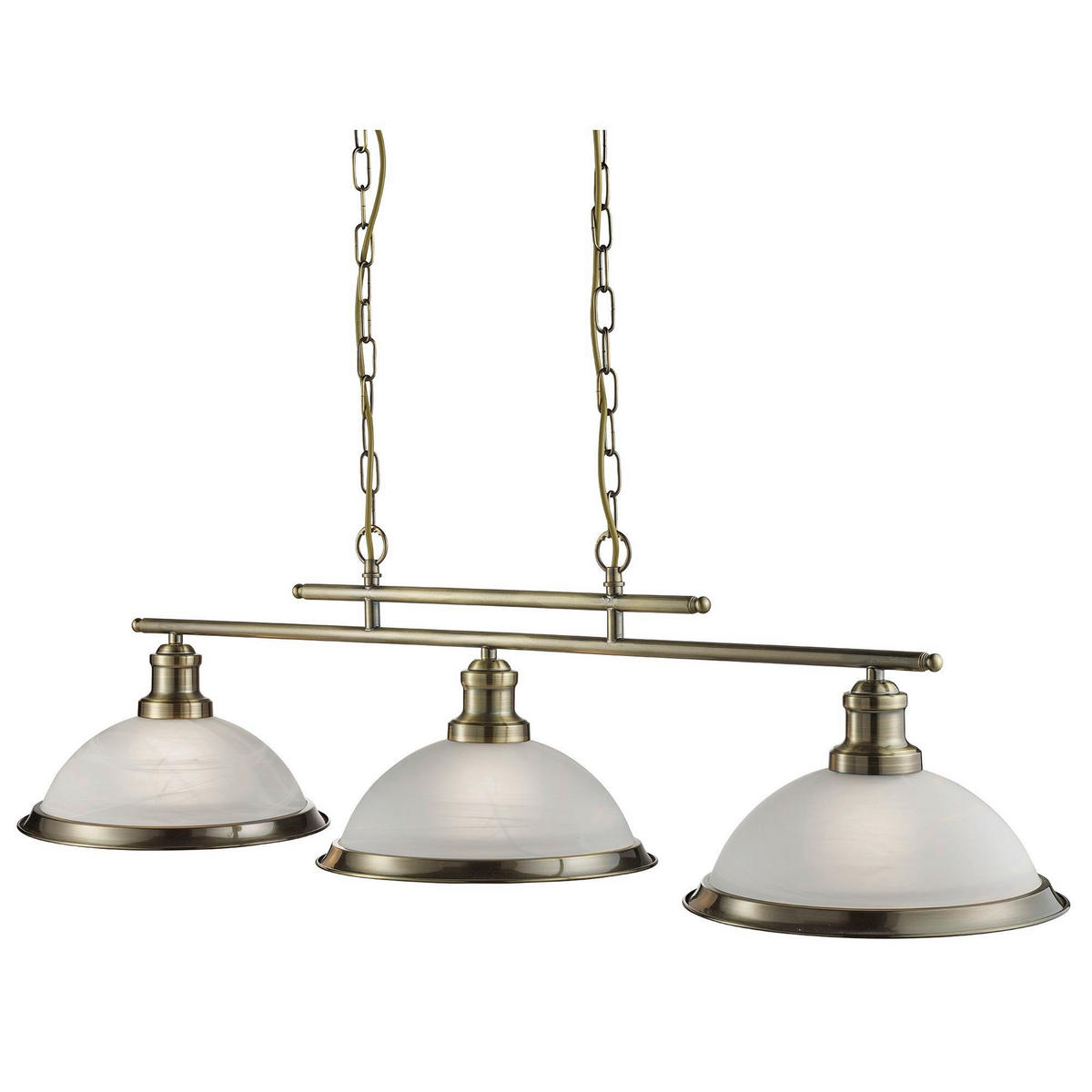 HÄNGLAMPA Bistro 100/82/28 cm  - vit/mässingsfärgad, Design, metall/glas (100/82/28cm)