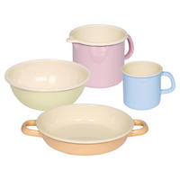 Frühstücksvorbereitungsset 4-teilig  - Gelb/Rosa, KONVENTIONELL, Metall - Riess