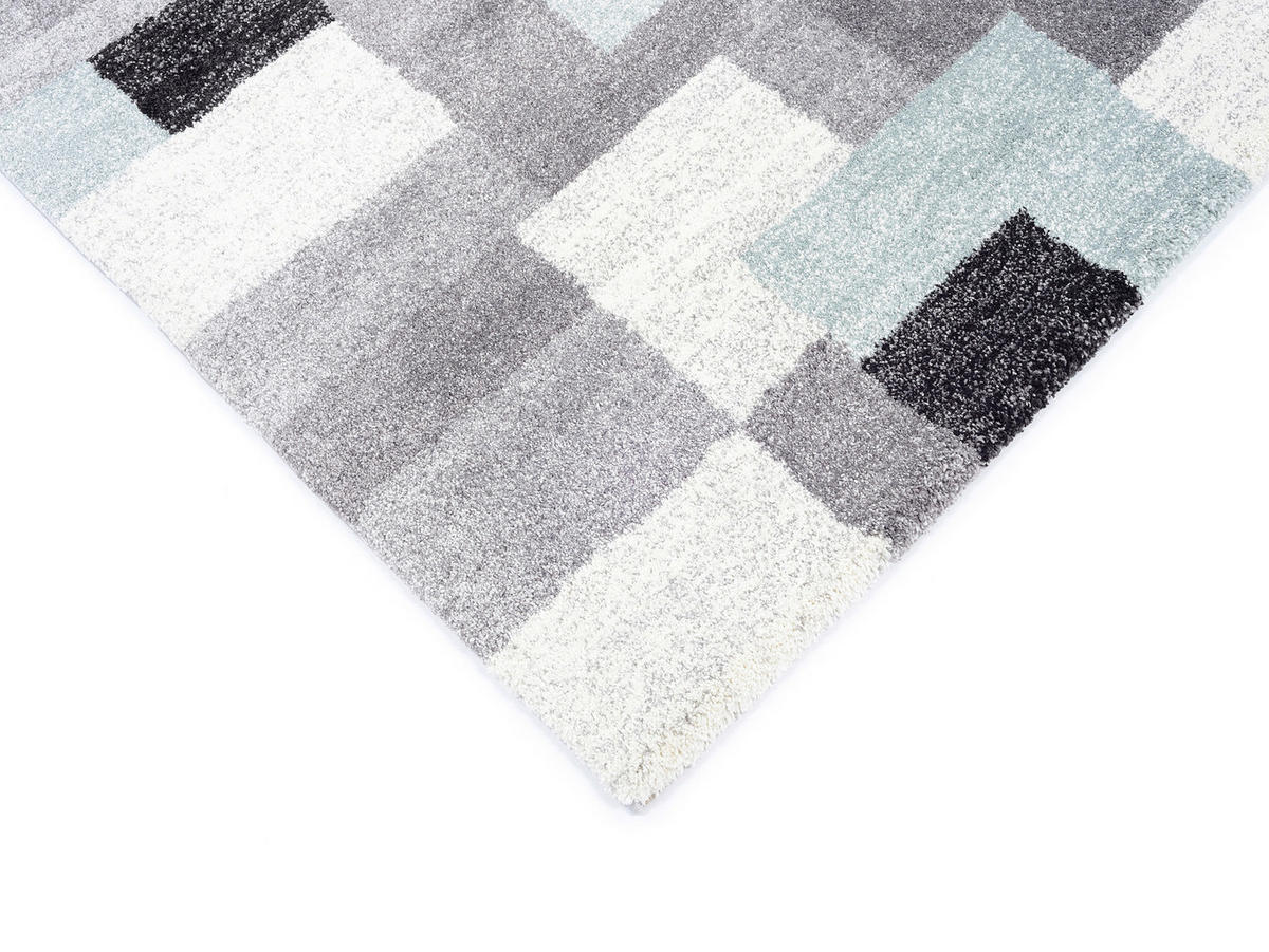 WEBTEPPICH 240/340 cm Astor Grid Grau, Blau  - Blau/Grau, Design, Textil (240/340cm) - Novel