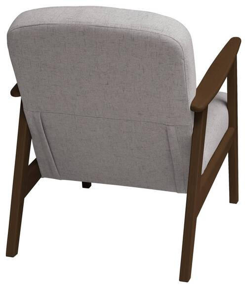 SESSEL in Webstoff Grau, Beige, Dunkelbraun  - Dunkelbraun/Beige, Natur, Holz/Textil (63/78/78cm) - Livetastic
