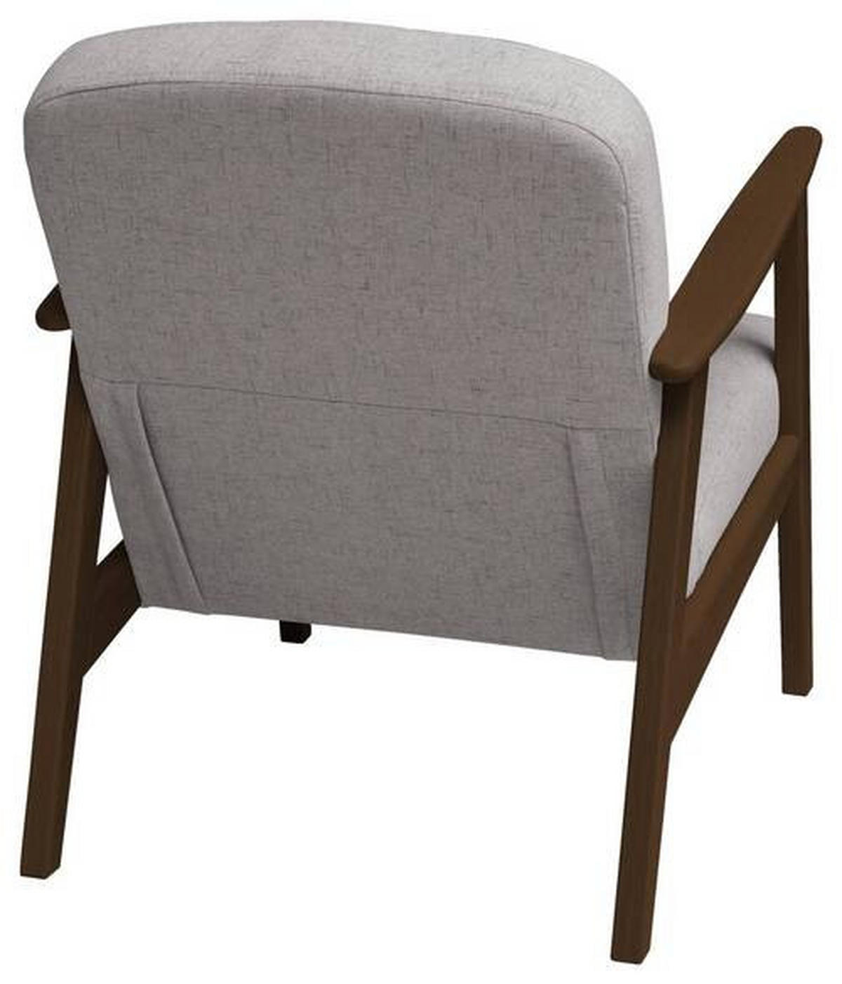 SESSEL in Webstoff Grau, Beige, Dunkelbraun  - Dunkelbraun/Beige, Natur, Holz/Textil (63/78/78cm) - Livetastic