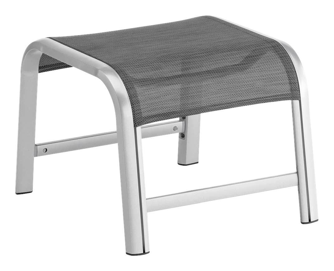 GARTENHOCKER  - Silberfarben/Graphitfarben, Basics, Textil/Metall (49/40/56cm) - Kettler