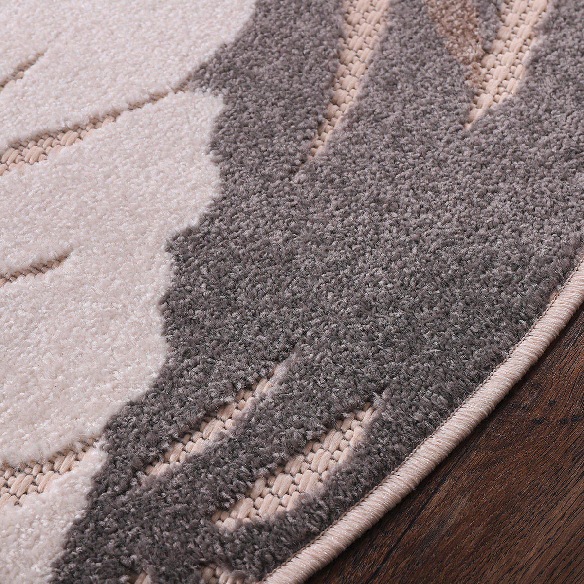 OUTDOORTEPPICH 150 cm Floral Beige, Braun  - Beige/Braun, LIFESTYLE, Kunststoff/Textil (150cm)