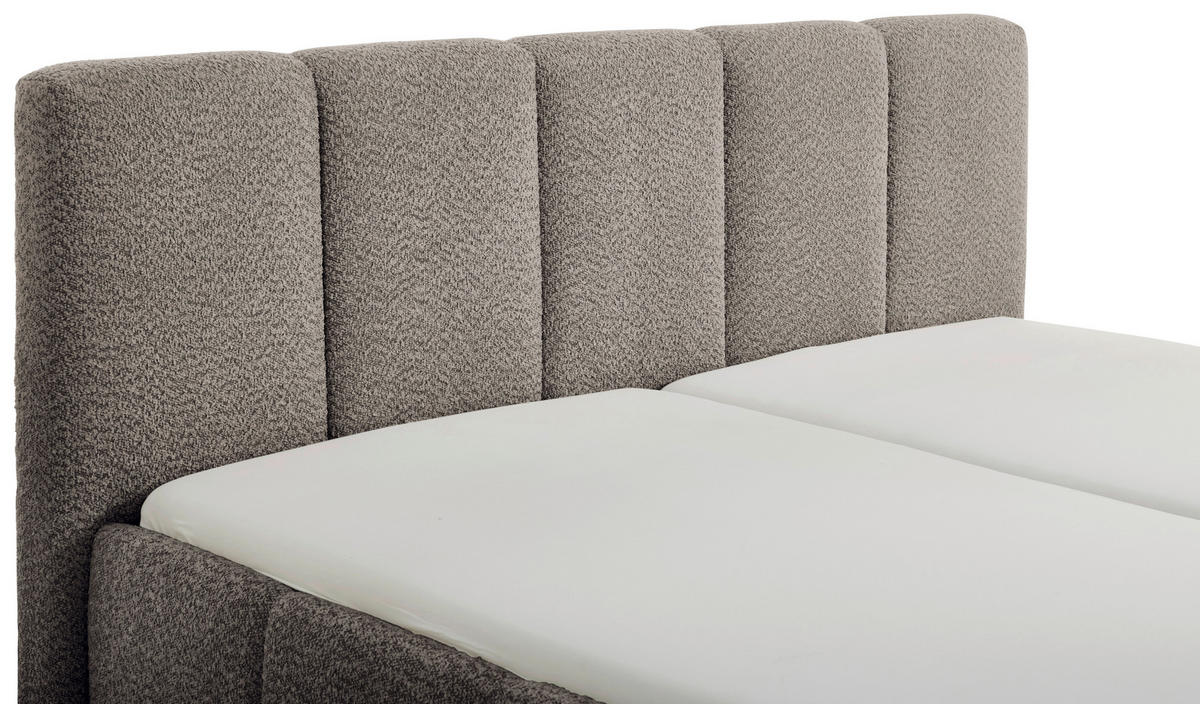 POLSTERBETT 180/200 cm  in Anthrazit  - Anthrazit/Schwarz, Design, Holz/Textil (180/200cm) - Xora