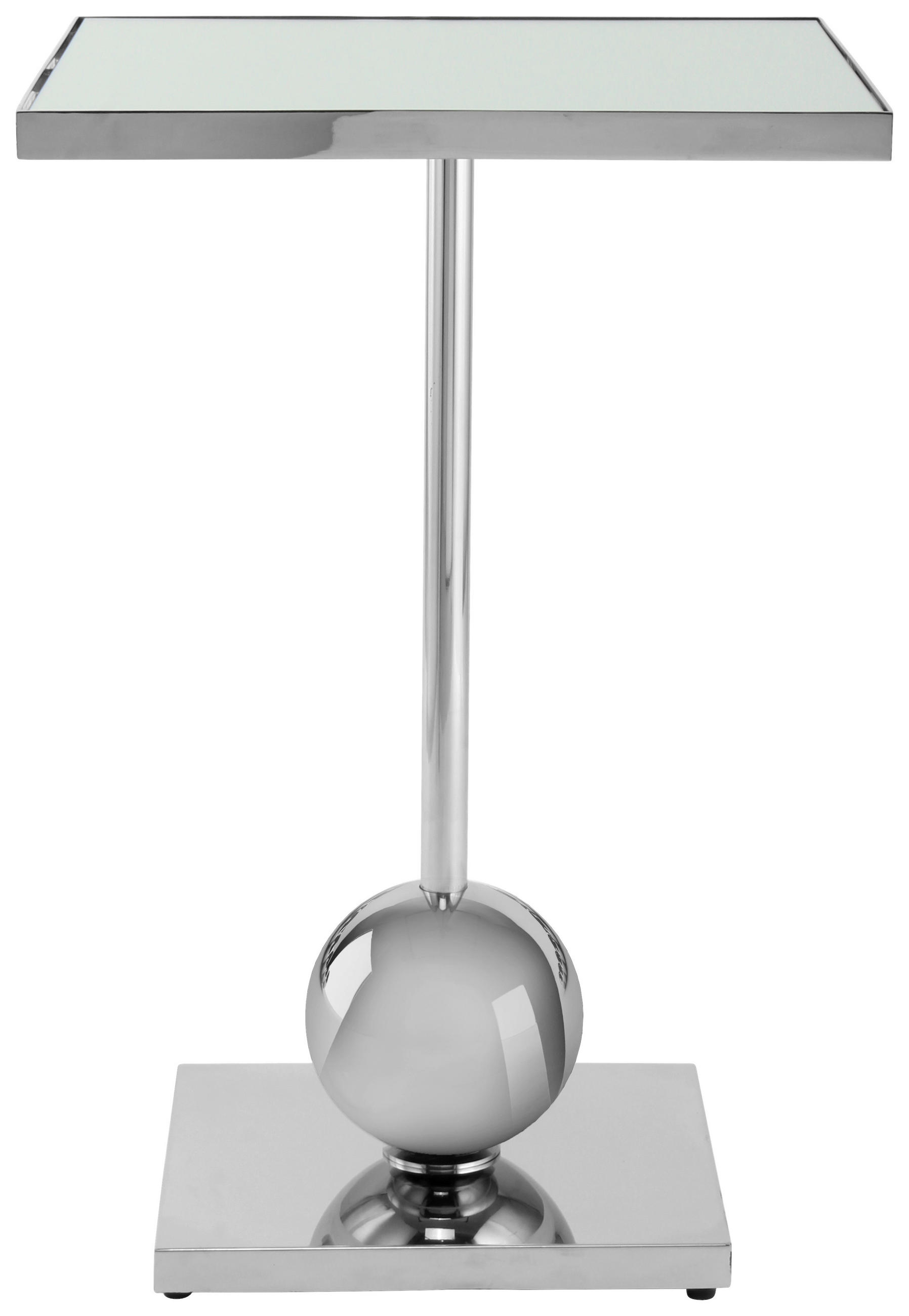 BEISTELLTISCH in Metall 42/42/62 cm  - Silberfarben, Design, Glas/Metall (42/42/62cm) - Kayoom