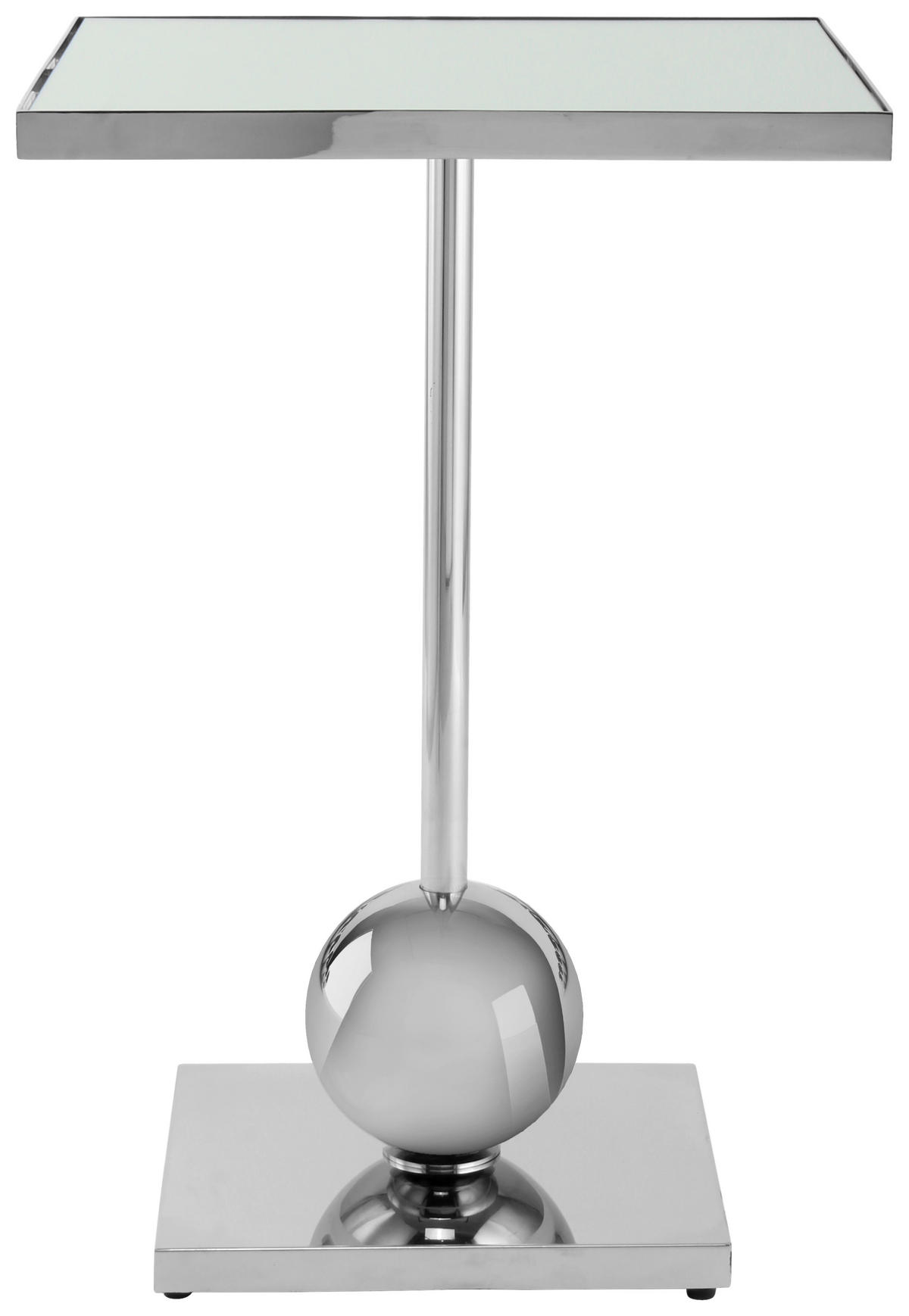 BEISTELLTISCH in Metall 42/42/62 cm  - Silberfarben, Design, Glas/Metall (42/42/62cm) - Kayoom