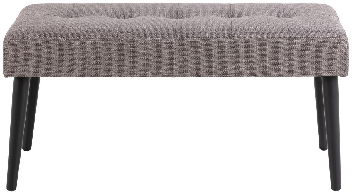 HOCKERBANK in Textil Braun  - Schwarz/Braun, Design, Textil/Metall (95/45/38cm) - Livetastic