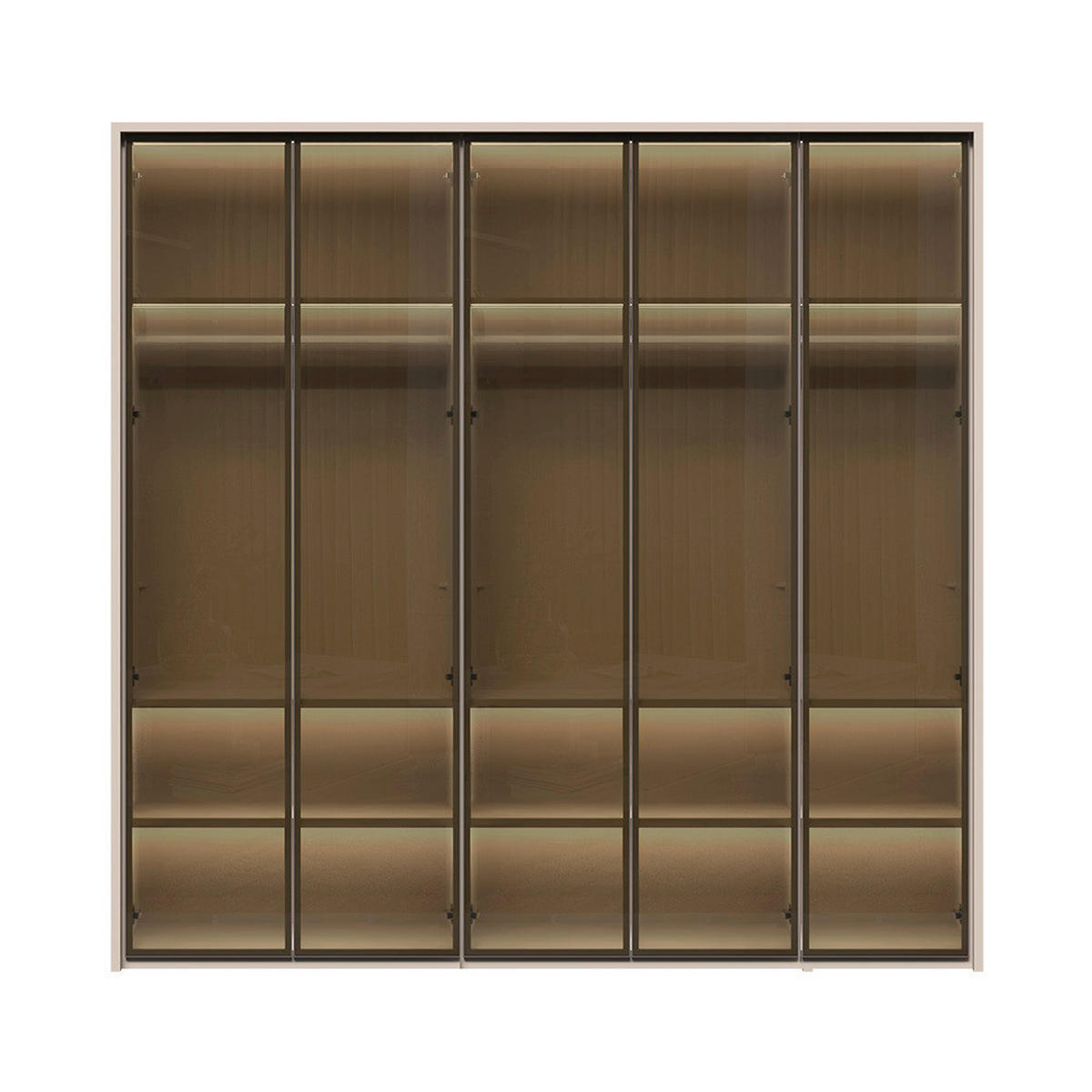 ORMAR SA KLASIČNIM VRATIMA  232/226/60 cm  - Dizajnerski, staklo/metal (232/226/60cm)