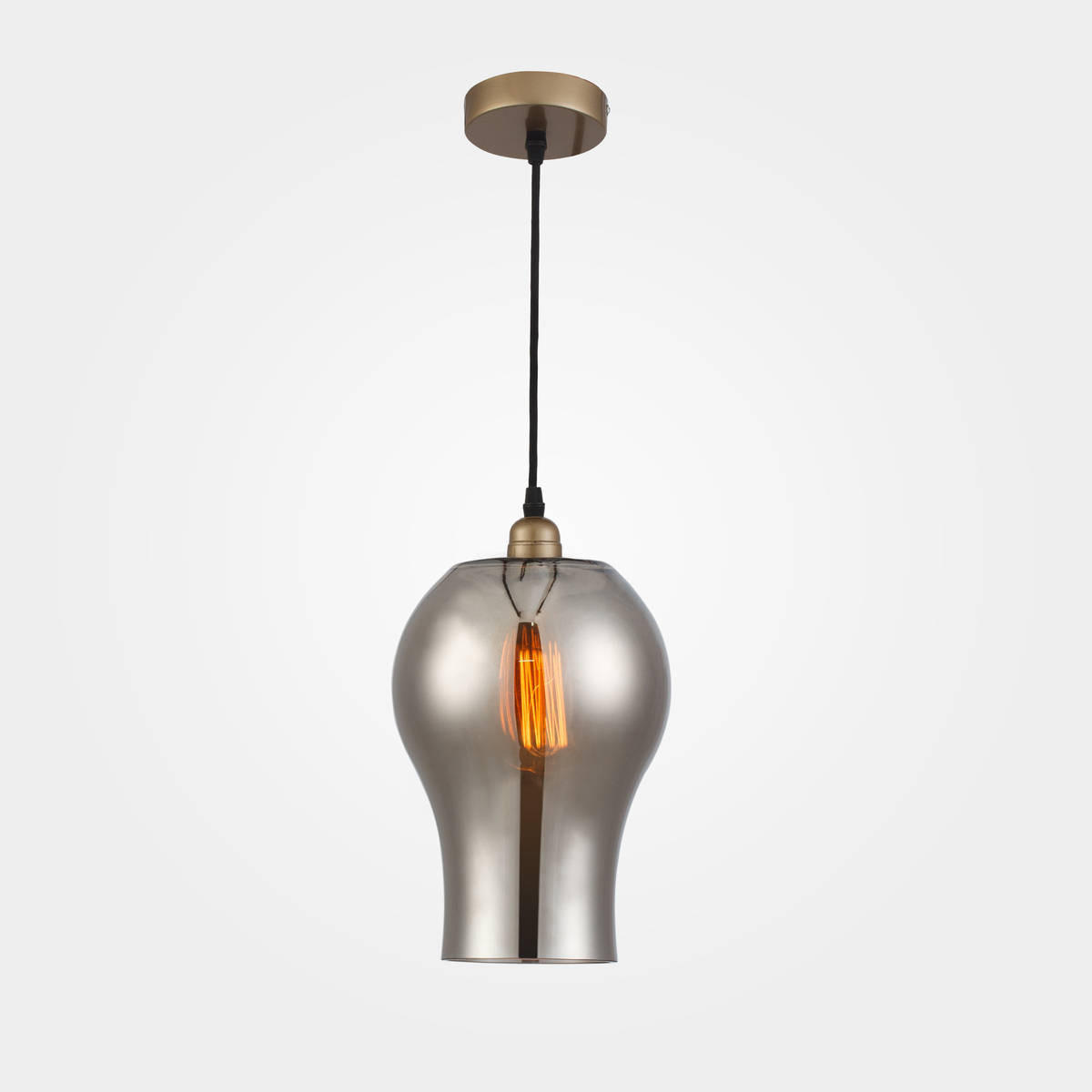 HÄNGELEUCHTE  18/33/18 cm   - Silberfarben, Trend, Glas (18/33/18cm) - Kayoom