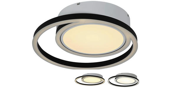 LED-DECKENLEUCHTE 50.5/10,5 cm - Schwarz/Weiß, Design, Kunststoff/Metall (50.5/10,5cm) - Ambiente