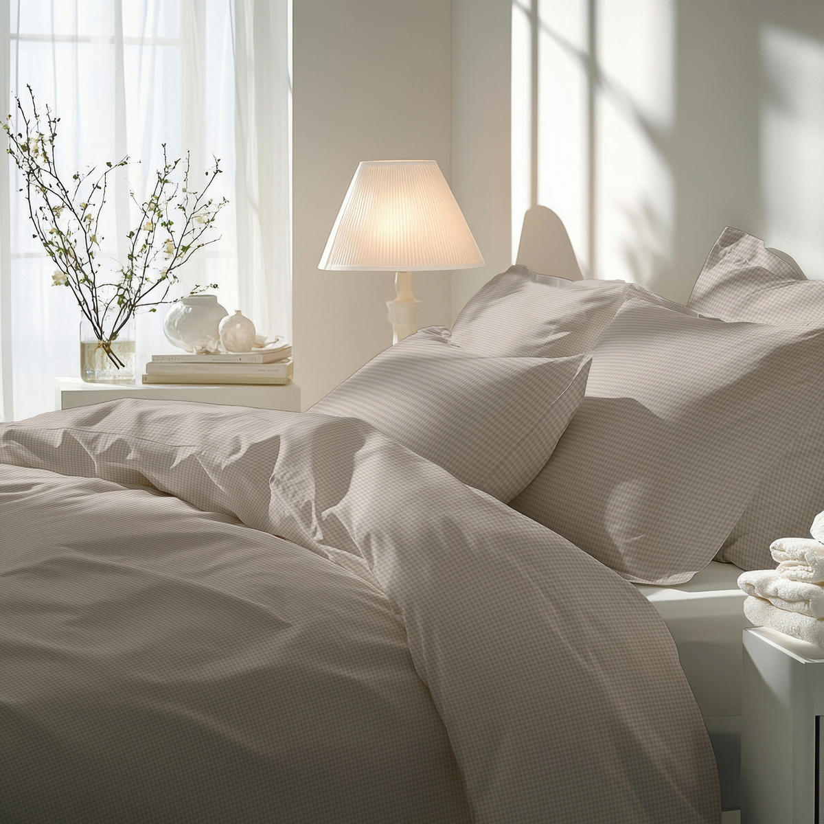 BETTWÄSCHE Satin 140/220 cm  - Beige, Basics, Textil (140/220cm) - Florella