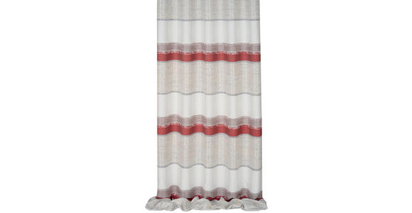 VORHANGSTOFF per lfm halbtransparent  - Rot, KONVENTIONELL, Textil (140cm) - Esposa