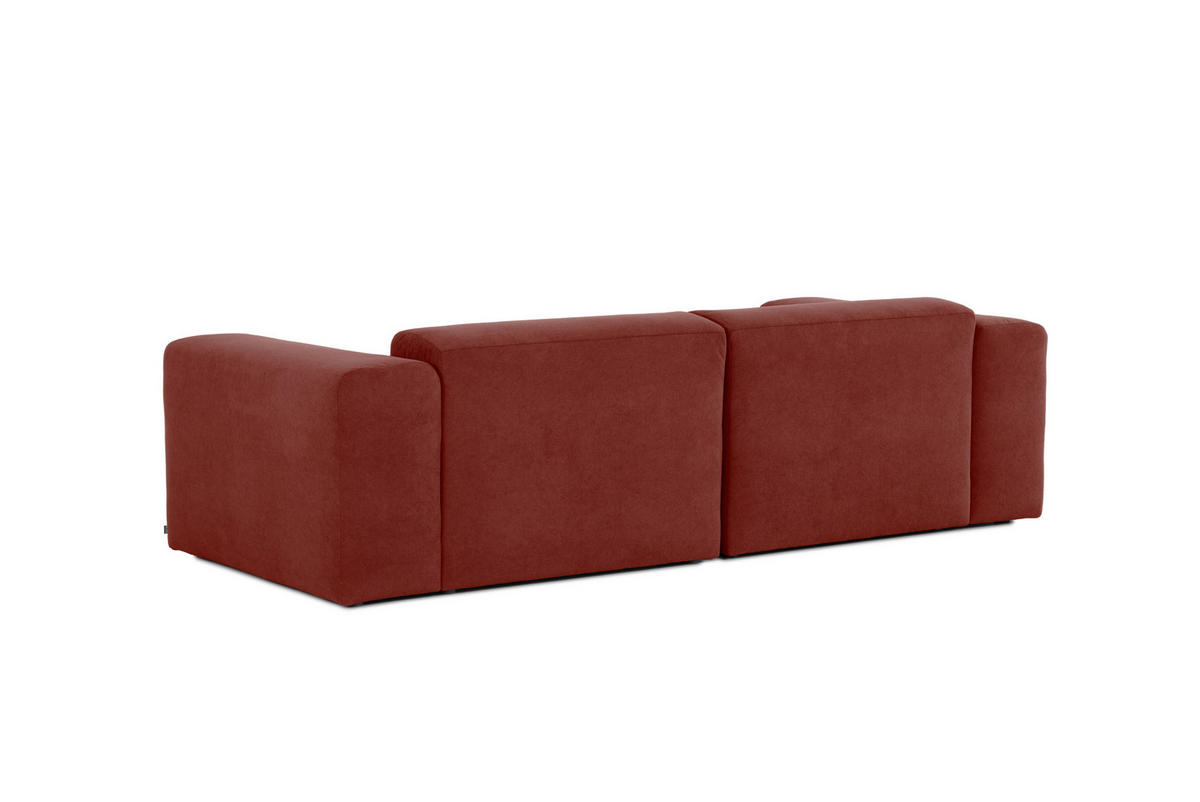 3-SITZER-SOFA MANNE Struktur Rostfarben  - Rostfarben/Schwarz, Design, Kunststoff/Textil (266/76/116cm) - MID.YOU