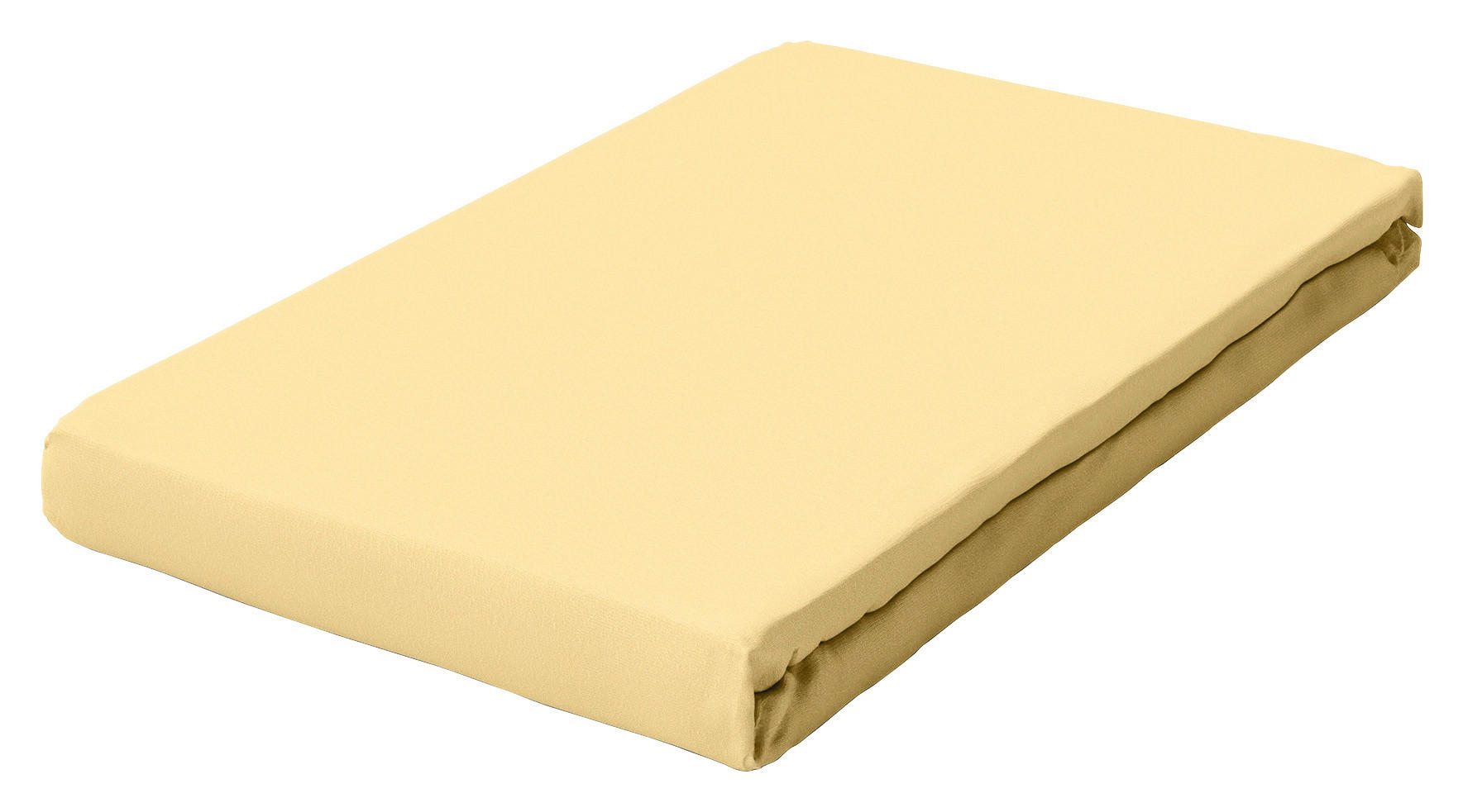 Schlafgut Spannbetttuch Pure Gelb 90-100x190-220 cm