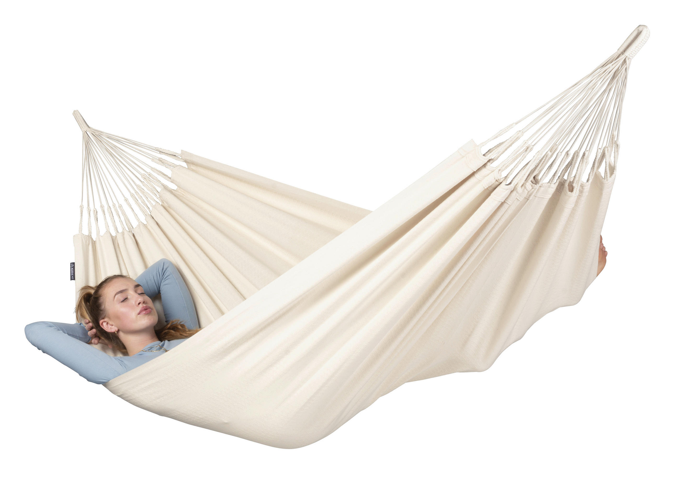 HÄNGEMATTE single org. cotton  - Weiß, KONVENTIONELL, Textil (140/300cm) - La Siesta