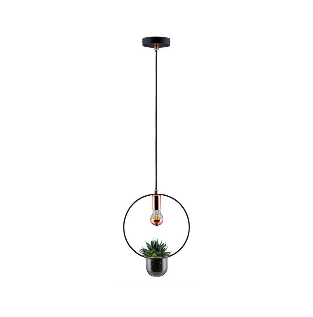 HÄNGELEUCHTE 30 cm  - Schwarz/Kupferfarben, Design, Glas/Metall (30cm) - Paulmann