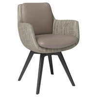 ARMLEHNSTUHL  Lederauswahl, Stoffauswahl, Typenauswahl  - Anthrazit/Beige, Design, Leder/Holz (60/85/65cm) - Joop!