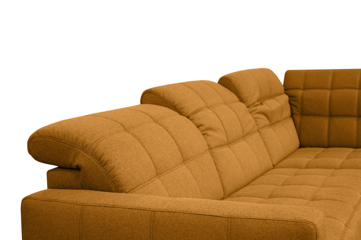 SAROKKANAPÉ textil sárga  - sárga/fekete, Design, textil/fa (297/216cm) - Xora