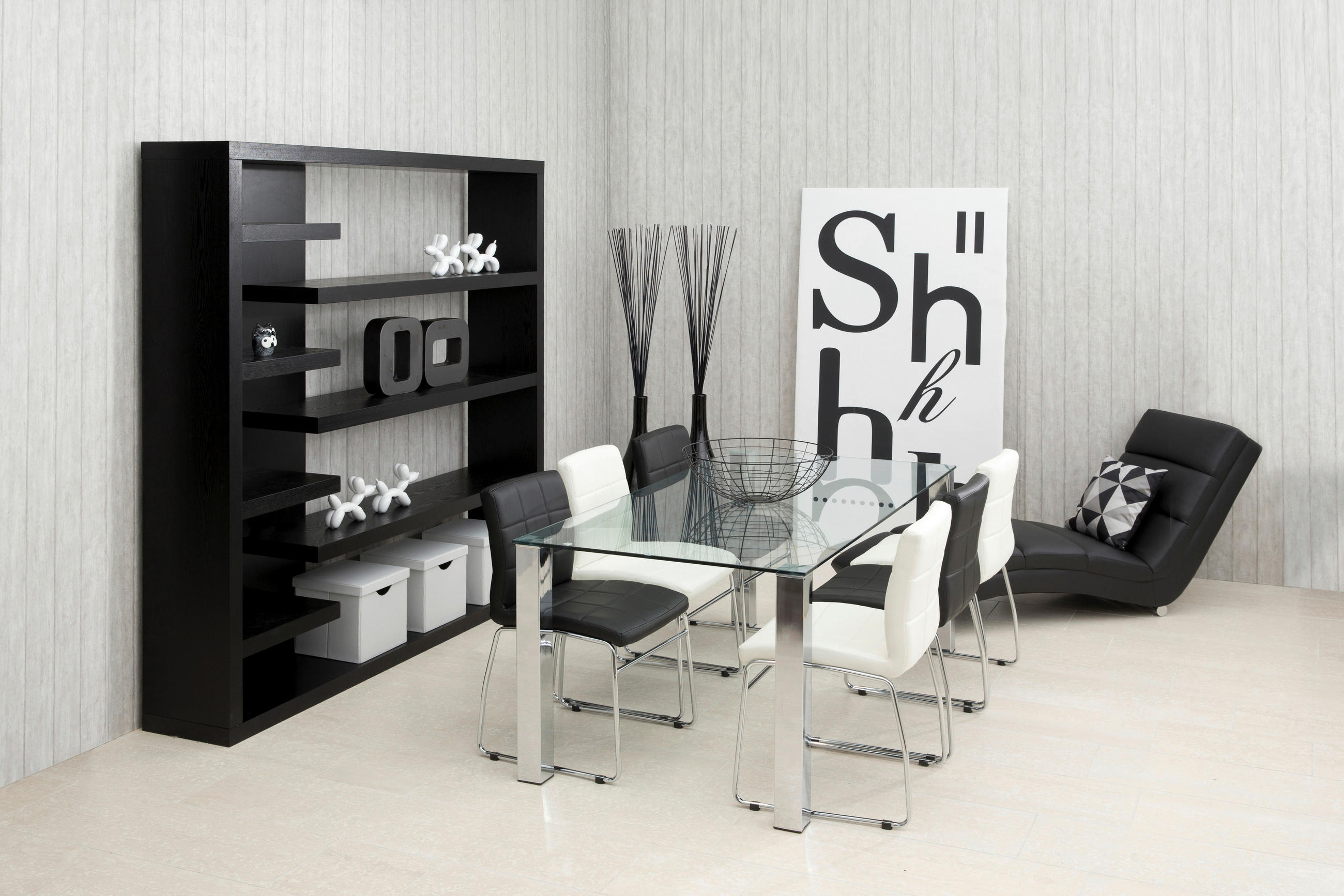 ESSTISCH in Metall, Glas  - Chromfarben, KONVENTIONELL, Glas/Metall (180/75/90cm) - MID.YOU