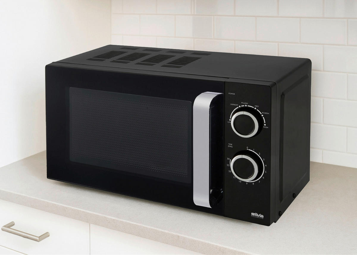 MIKROWELLE MW-C 25.2  - Edelstahlfarben/Schwarz, Trend, Metall (45,5/26,8/35,8cm)