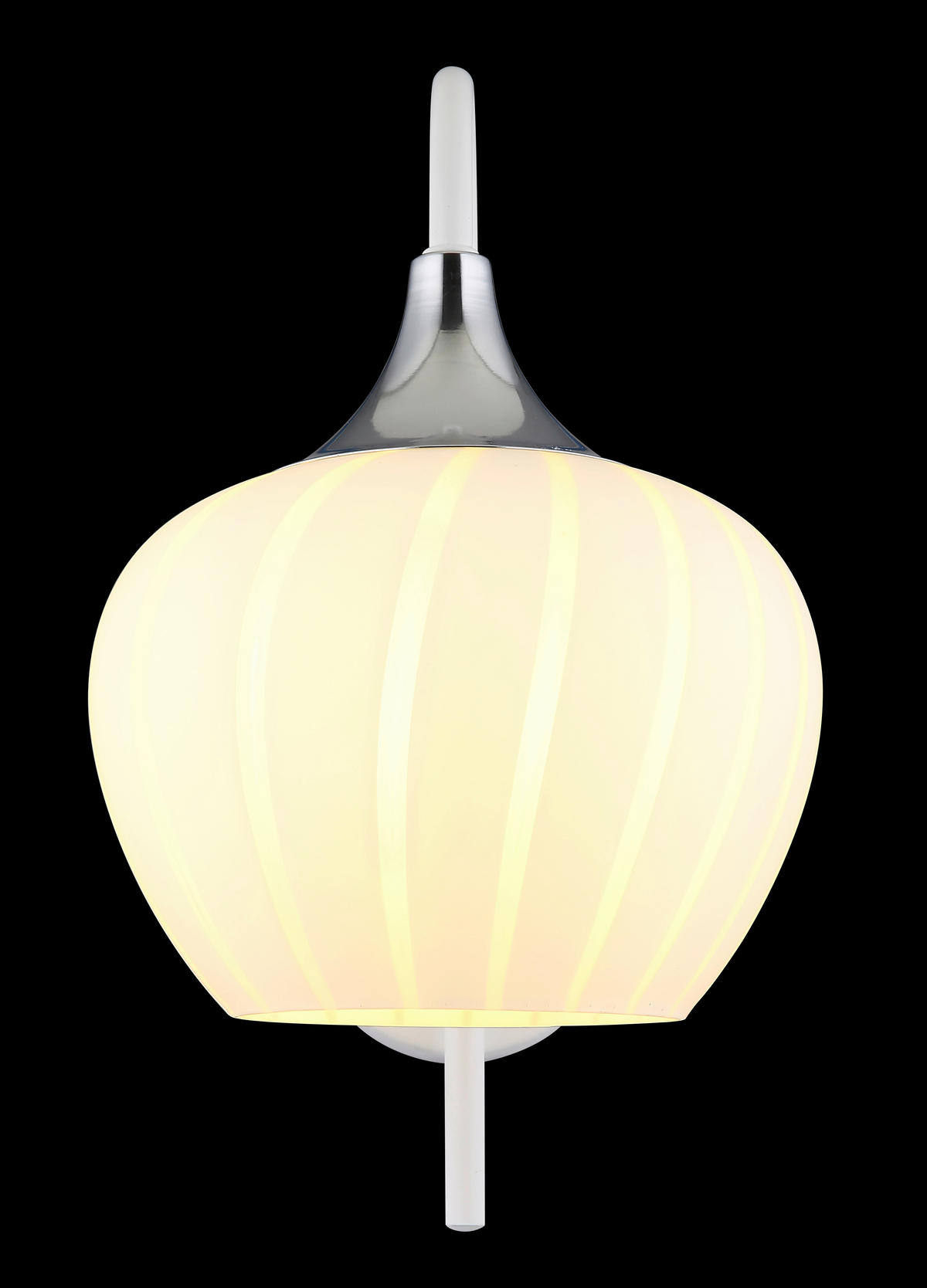 STENSKA SVETILKA   ///230 V/E27 - barve kroma/bela, Konvencionalno, kovina/steklo (18/25/32cm) - Globo