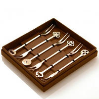 VILICA, 6 KOM   - boje oplemenjenog čelika, Konvencionalno, metal (15/15/3cm) - Sambonet