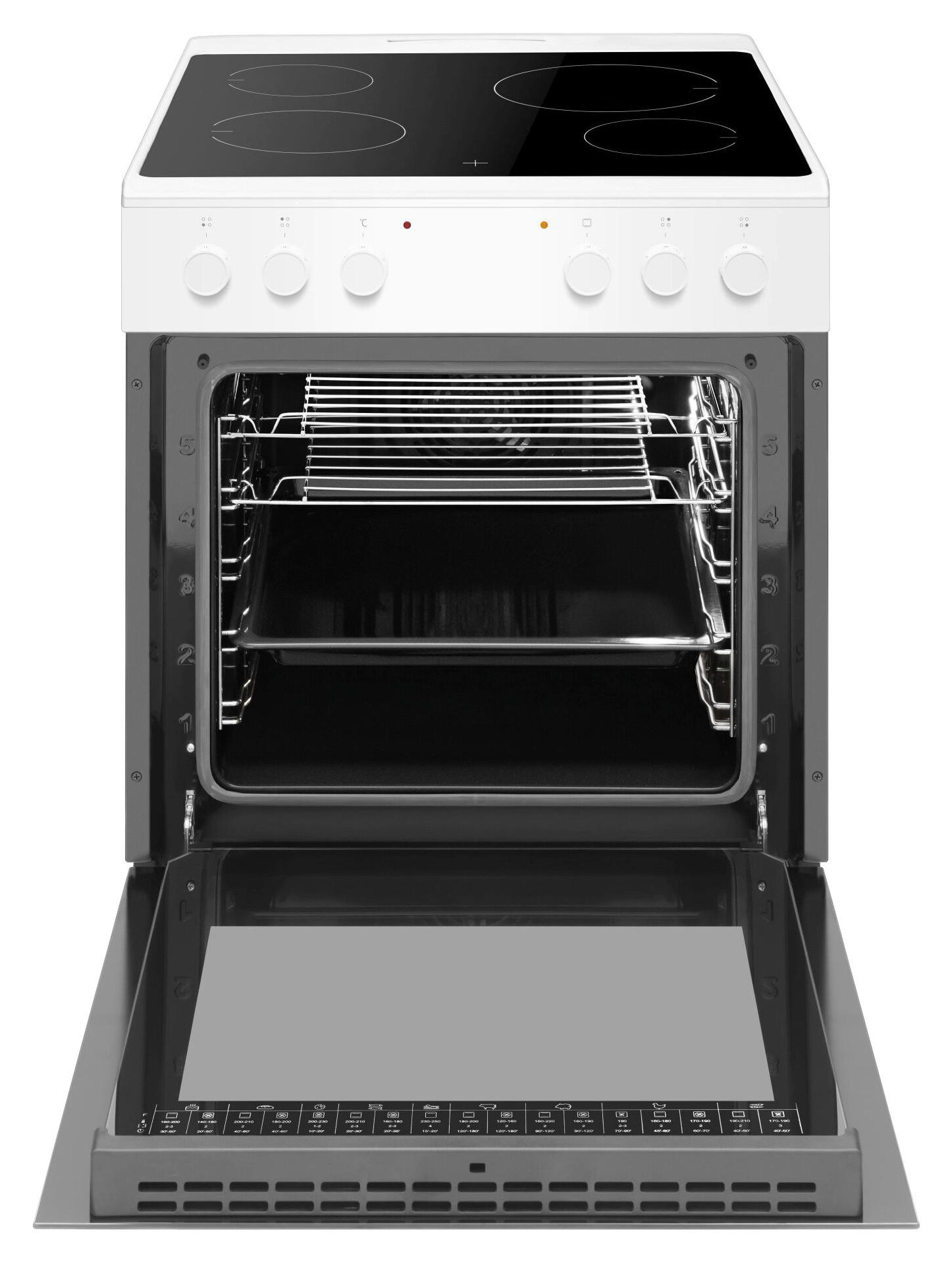 HERD SHC 913 011 W  - Weiß, Basics, Glas/Metall (60,0/85,0/60,0cm) - Amica