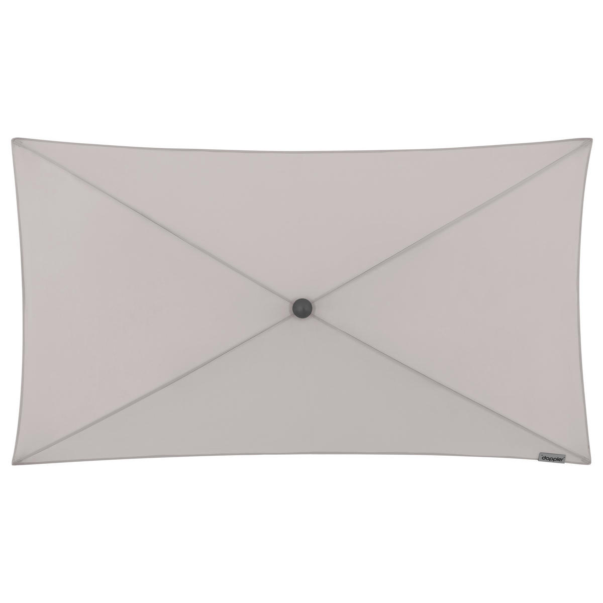 SONNENSCHIRM 225x120 cm Hellgrau  - Silberfarben/Hellgrau, KONVENTIONELL, Textil/Metall (225/120cm) - Doppler