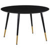 ESSTISCH in Metall, Holzwerkstoff 115/115/75 cm  - Messingfarben/Schwarz, Design, Holzwerkstoff/Metall (115/115/75cm) - Livetastic