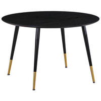 ESSTISCH in Metall, Holzwerkstoff 115/115/75 cm  - Messingfarben/Schwarz, Design, Holzwerkstoff/Metall (115/115/75cm) - Livetastic