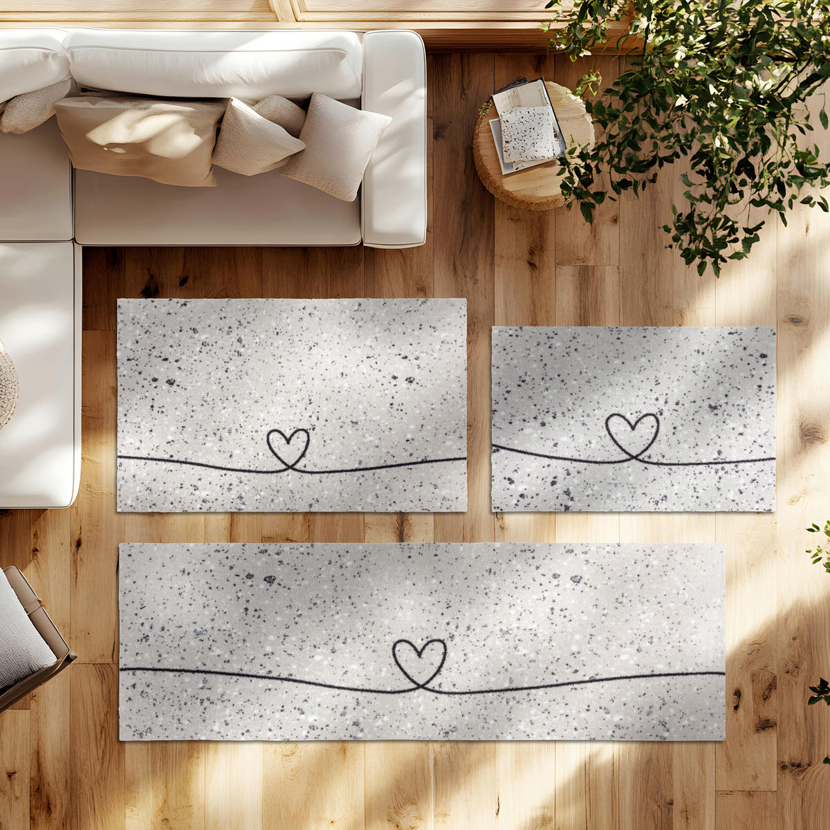 FUßMATTE  66/110 cm  Hellgrau  - Hellgrau, Basics, Kunststoff/Textil (66/110cm) - Astra