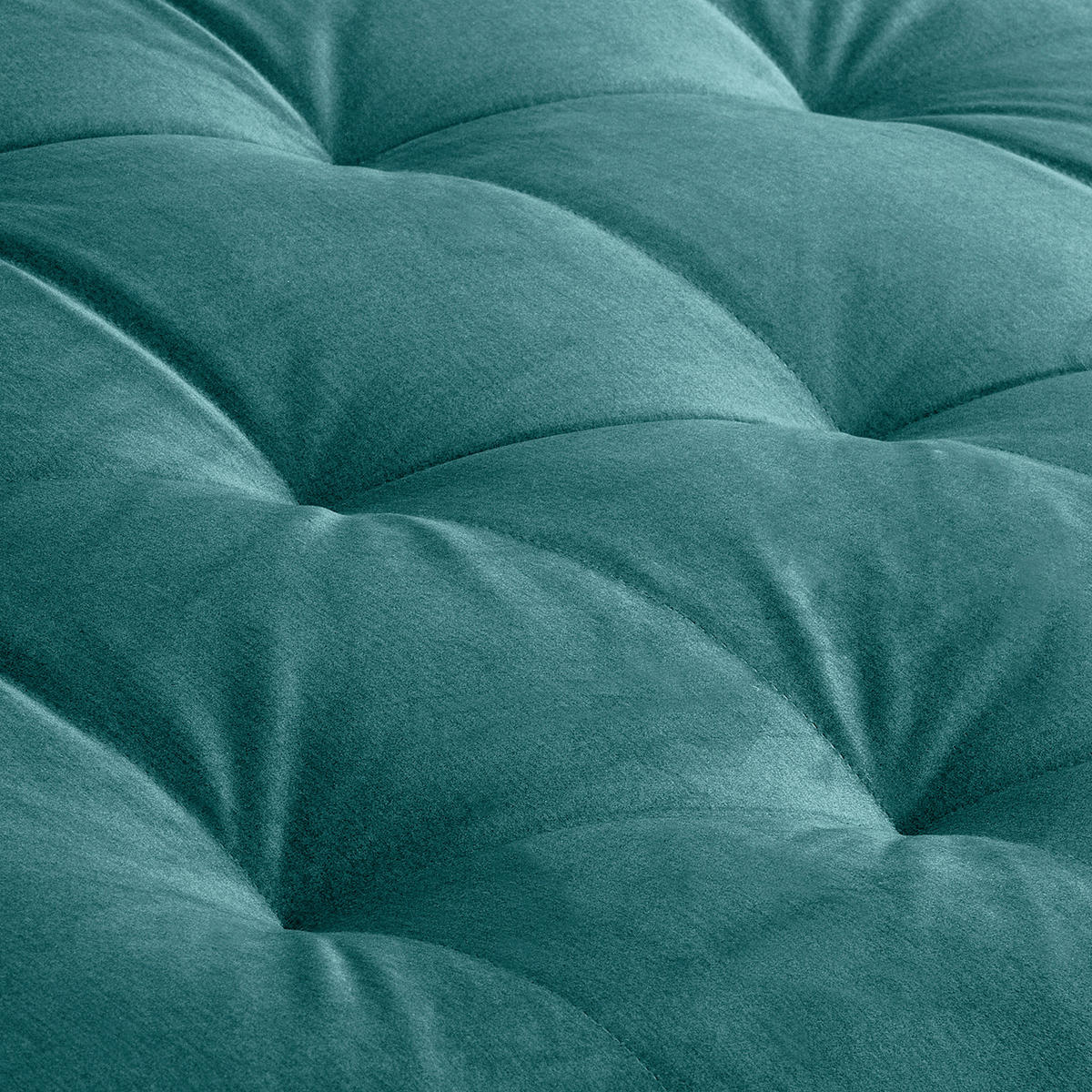 ECKSOFA Naomi in Velours Blau Rückenkissen  243/284 cm  - Blau/Schwarz, Design, Kunststoff/Textil (243/284cm) - P & B