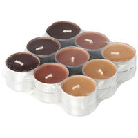SADA ČAJOVÝCH SVIEČOK škorica, jablko 18 kus - hnedá/tmavohnedá, Basics, kov/parafín (11,4/2,9cm) - Ambia Home
