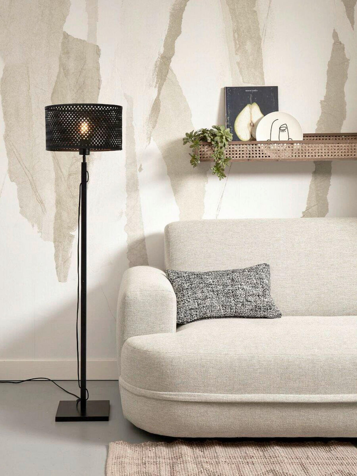 STOJACÍ LAMPA, 58/32/150 cm - černá, Trend (58/32/150cm) - Good & Mojo